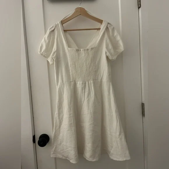 GAP CREAM LINEN DRESS - Picture 2 of 5